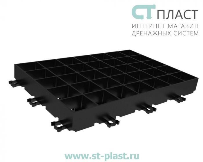 Фото Газонная решетка Gidrolica Eco пластиковая, цвет черная
