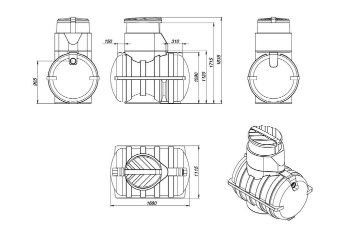 Фото 2 Ёмкость подземная U 1250 oil